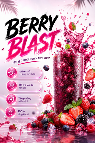 Poster quảng cáo smoothie berry cao cấp