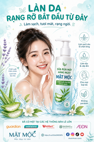 Poster quảng cáo sữa rửa mặt Mặt Mộc