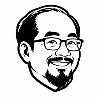 Icon mascot chân dung vector đen trắng