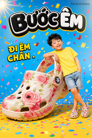 Poster giày trẻ em rực rỡ