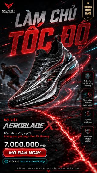 Poster sneaker giới hạn phong cách vị lai