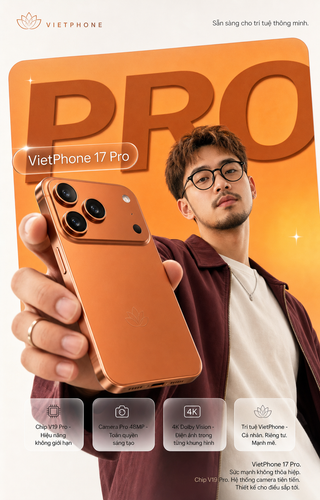Poster quảng cáo VietPhone 17 Pro cao cấp