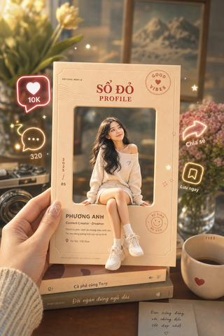 Thẻ hồ sơ 3D phong cách mạng xã hội