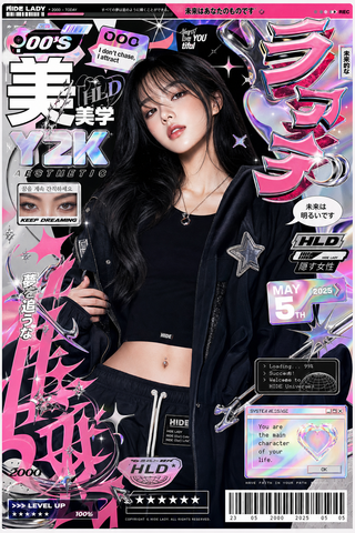 Poster thời trang Y2K cao cấp