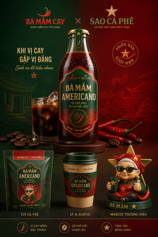 Key visual Bà Mắm Americano cao cấp