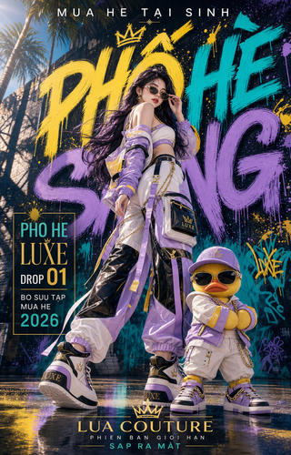 Poster thời trang streetwear mùa hè