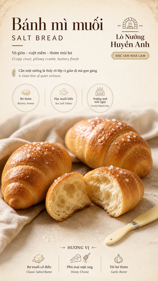 Quảng cáo bánh mì muối cao cấp