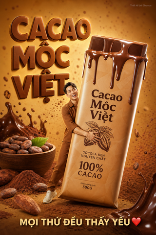 Poster quảng cáo Cacao Mộc Việt