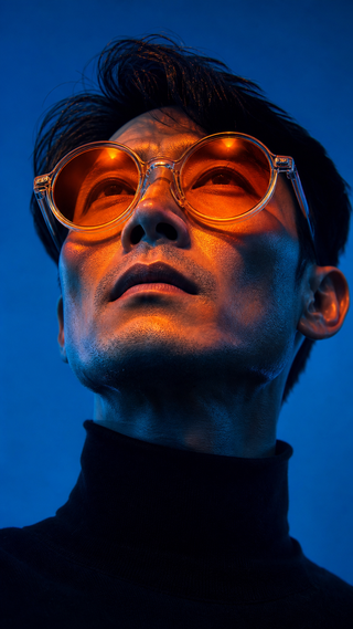 Chân dung cyberpunk góc thấp