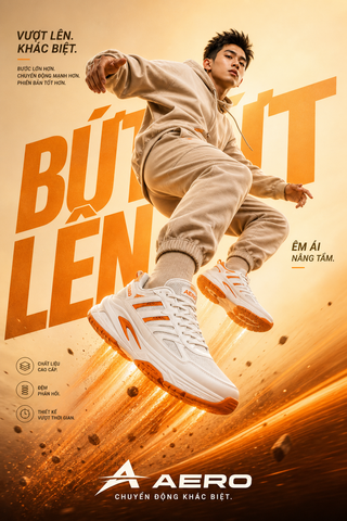 Poster quảng cáo sneaker AERO năng động