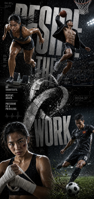 Poster chiến dịch thể thao Desire The Work