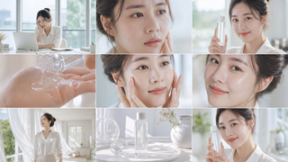 Storyboard quảng cáo skincare tối giản