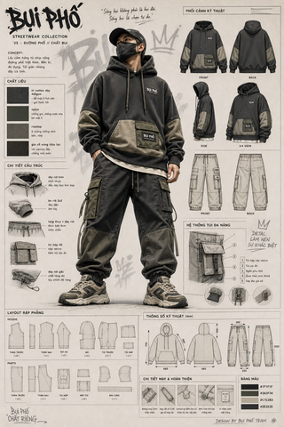 Sheet thiết kế streetwear Bụi Phố