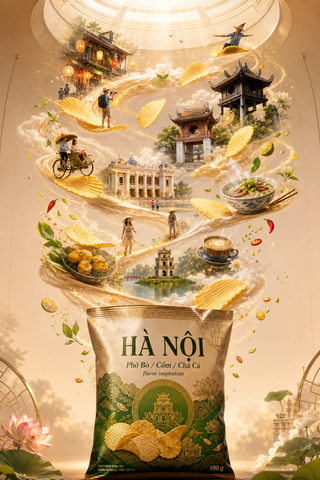 Poster khoai tây chiên hương vị Hà Nội