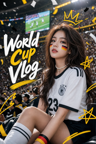 Poster cổ động viên World Cup Vlog
