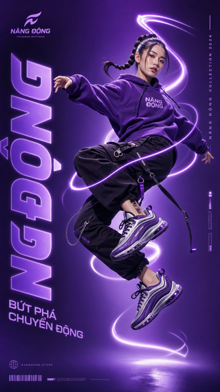 Poster thời trang thể thao Năng Động