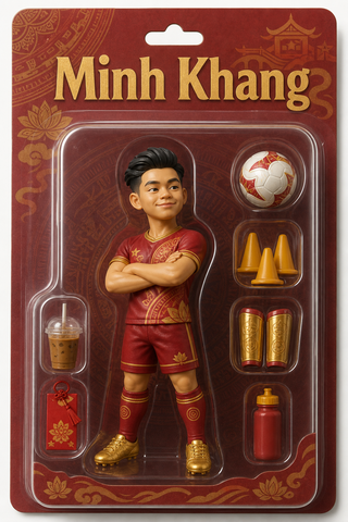 Đồ chơi cầu thủ bóng đá Minh Khang phong cách Việt