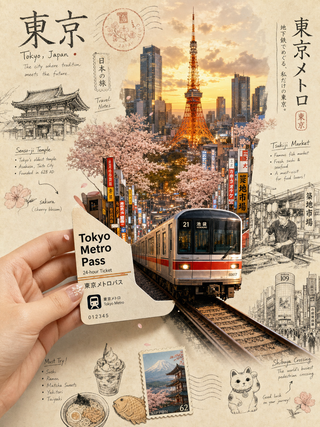 Nhật ký du lịch Tokyo hoàng hôn