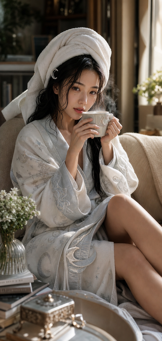 Buổi sáng Chủ nhật bên tách cà phê