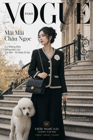 Bìa tạp chí thời trang Châu Ngọc