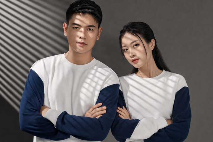 Chân dung thời trang studio ánh sáng sọc