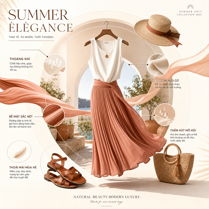 Infographic trang phục mùa hè cao cấp