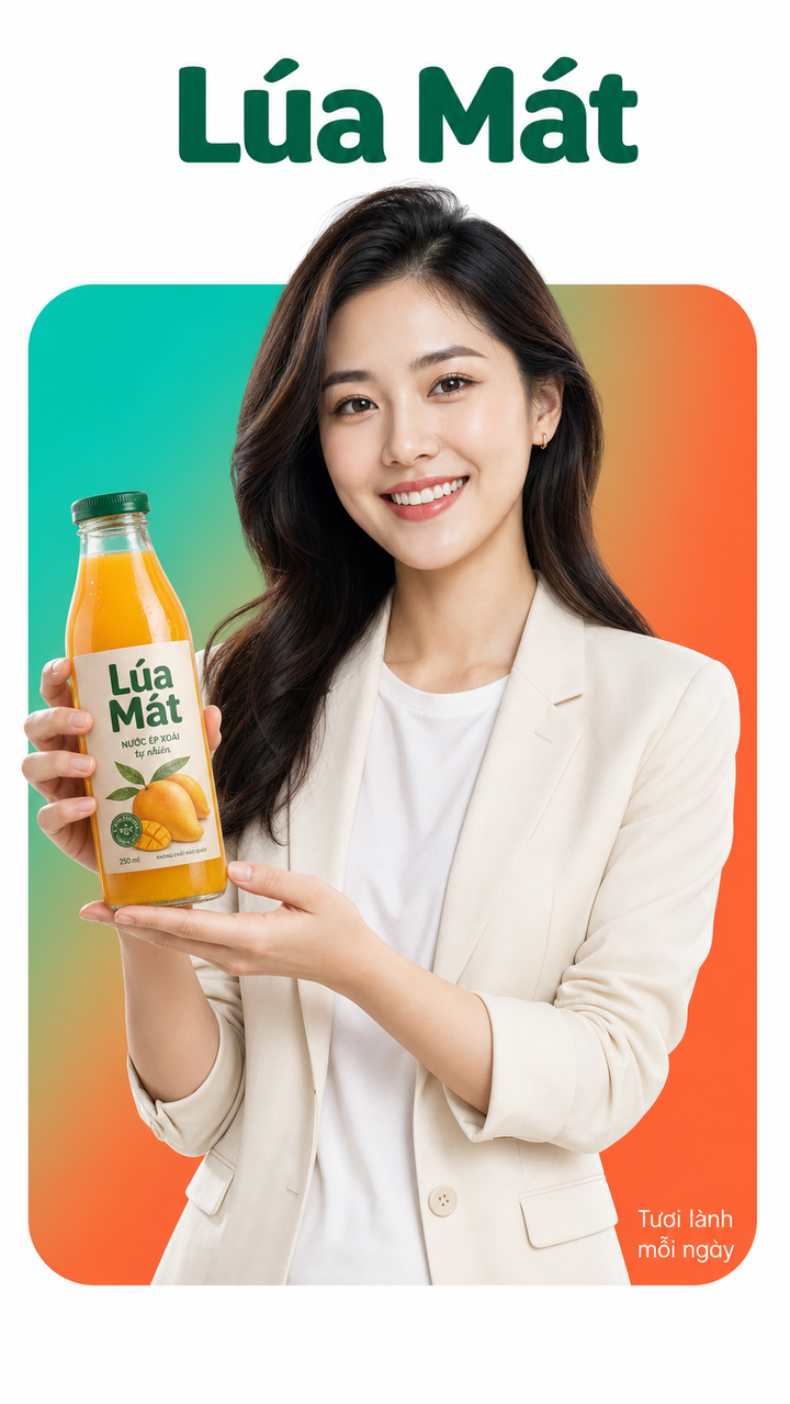 Quảng cáo nước ép Lúa Mát