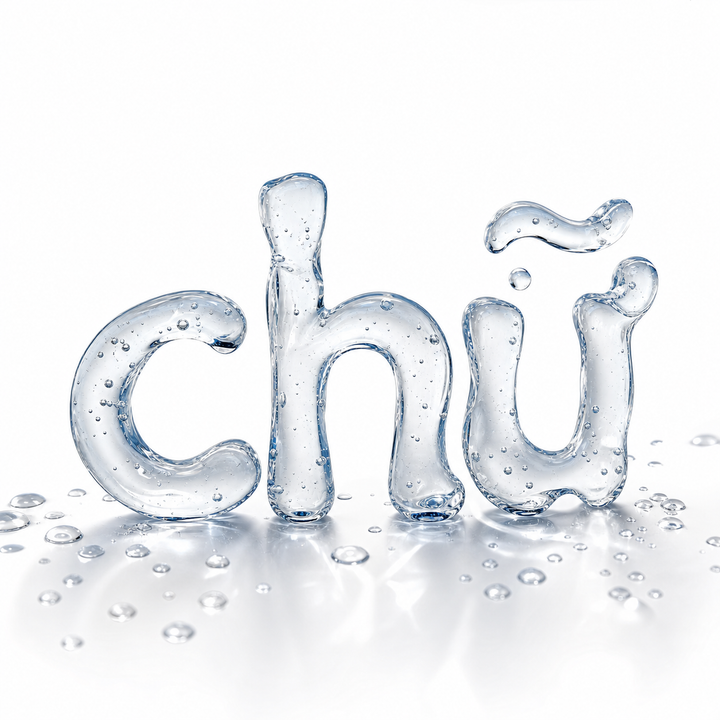 Chữ gel nước trong suốt 3D