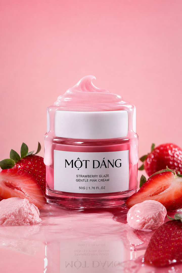Kem dưỡng da dâu tây MỘT DÁNG phong cách quảng cáo