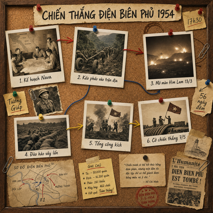 Bảng ghim Chiến thắng Điện Biên Phủ 1954