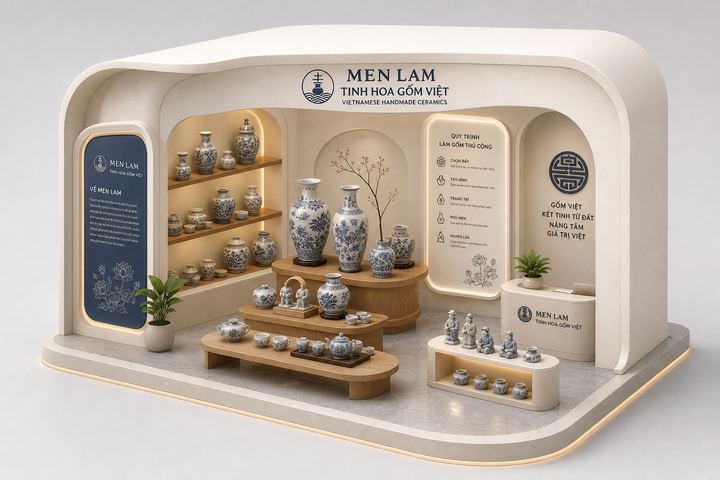 Diorama triển lãm gốm sứ Việt Nam