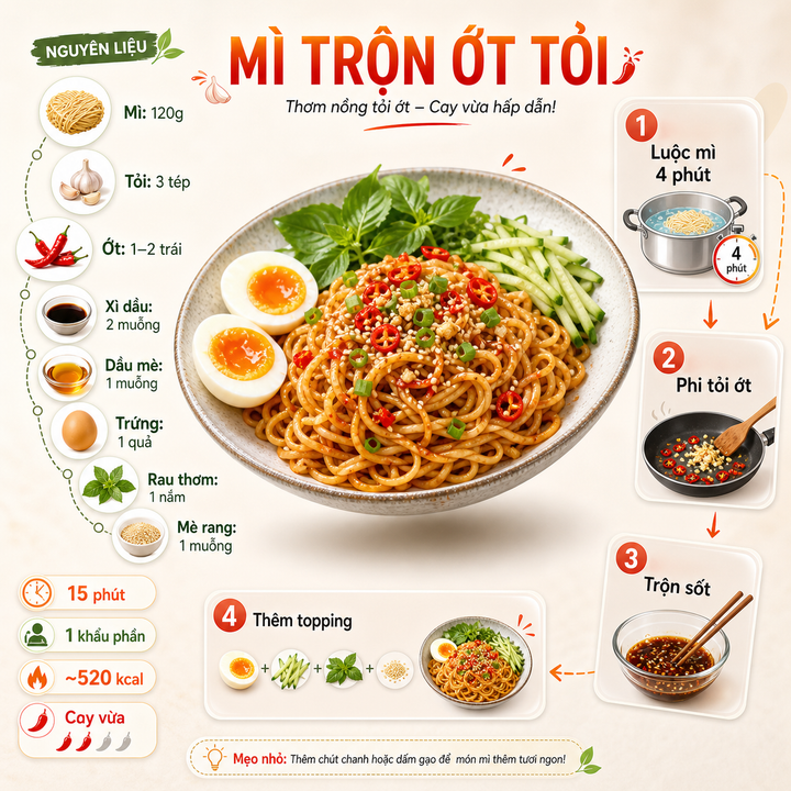 Infographic công thức mì hiện đại