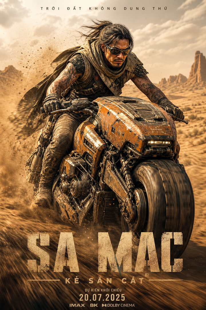 Biker tương lai giữa sa mạc
