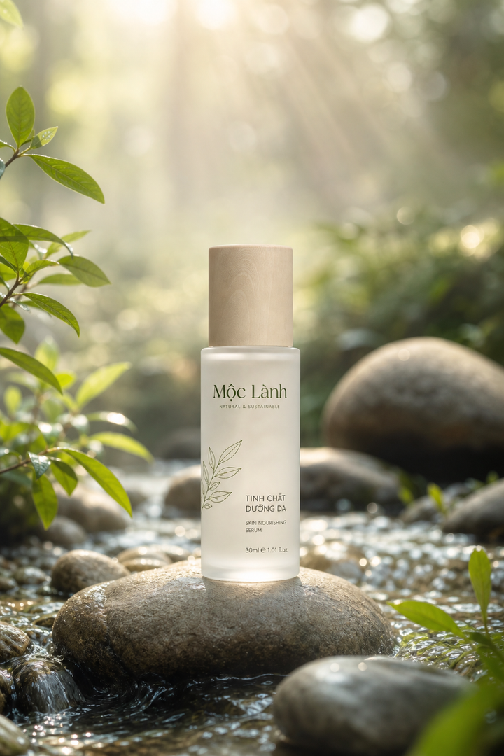 Tinh chất dưỡng da Mộc Lành giữa suối xanh