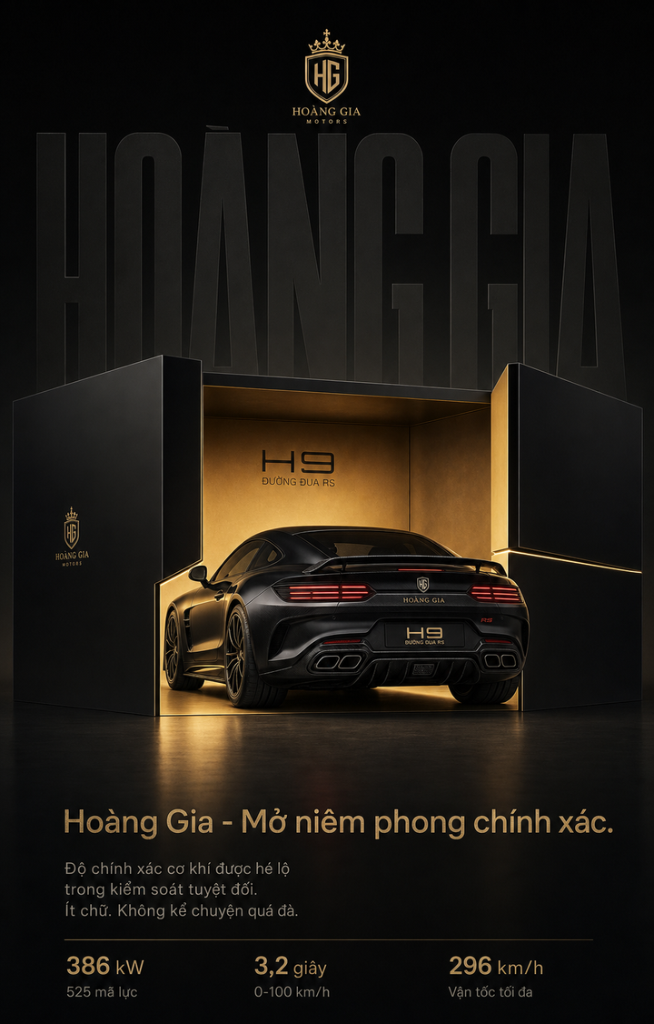 Poster xe thể thao Hoàng Gia H9