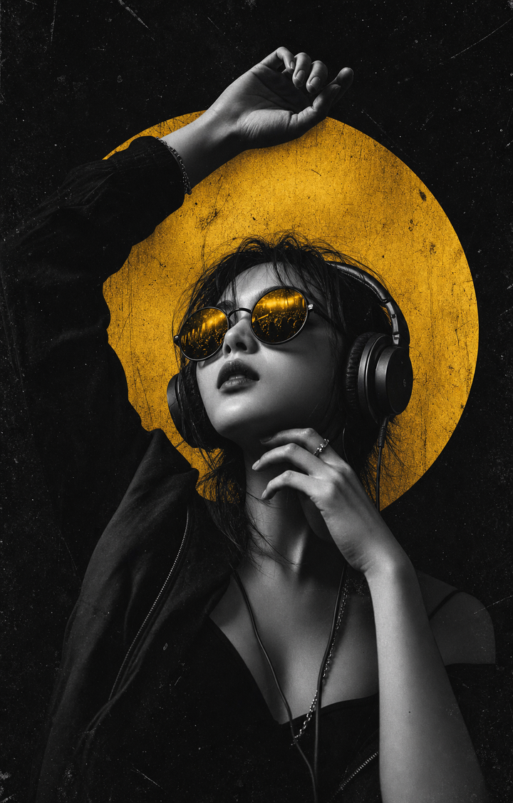 Poster chân dung DJ underground