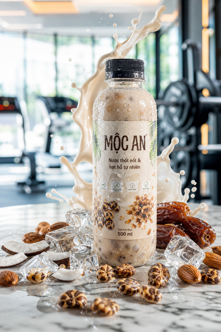 Quảng cáo nước thốt nốt Mộc An trong studio fitness