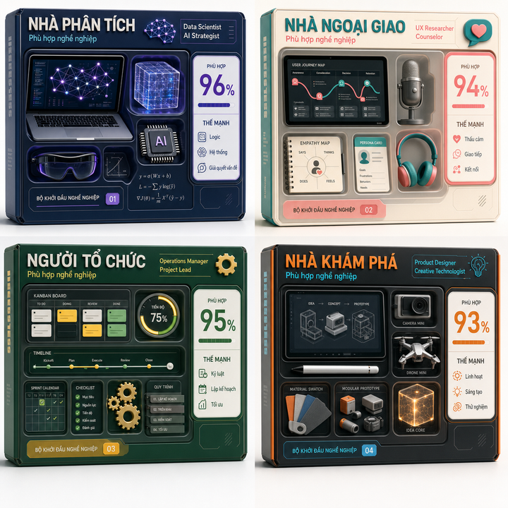 Bộ khởi đầu nghề nghiệp theo nhóm tính cách