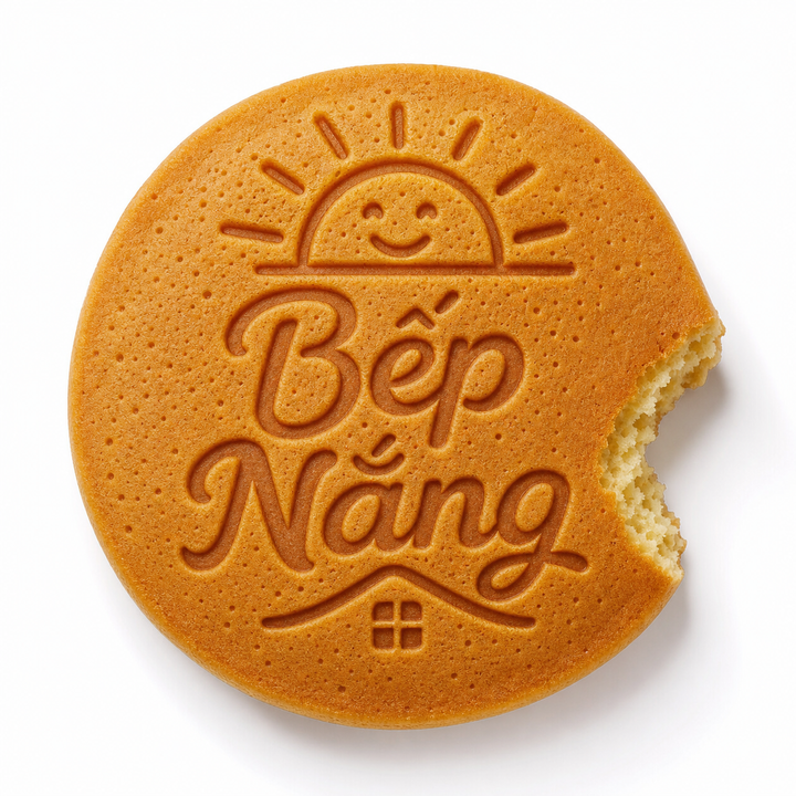 Pancake logo Bếp Nắng trên nền trắng