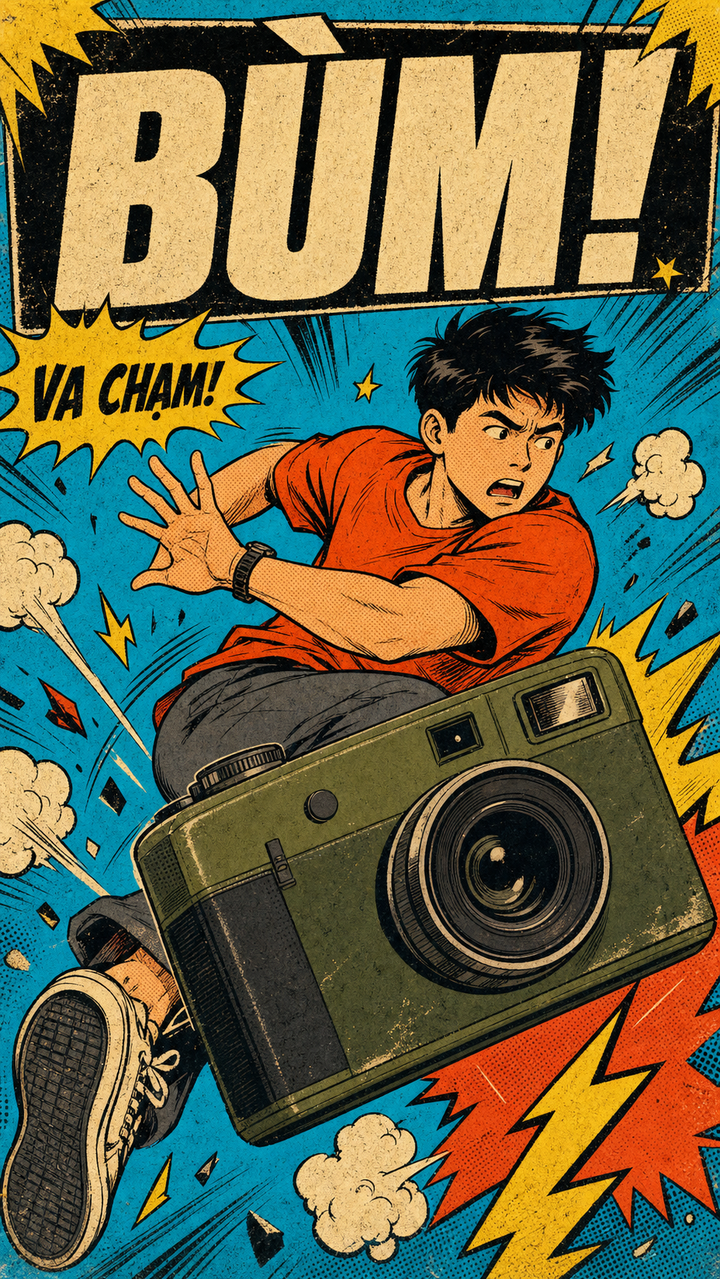 Poster truyện tranh Bùm va chạm