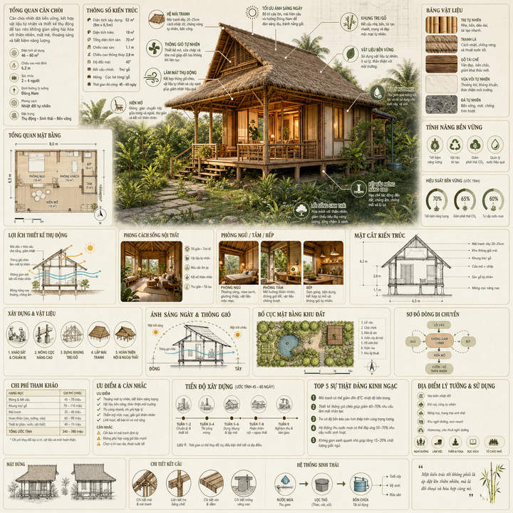 Infographic chòi sinh thái cao cấp