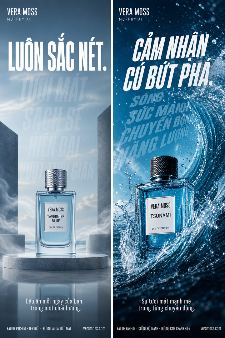 Quảng cáo nước hoa Vera Moss xanh mát điện ảnh