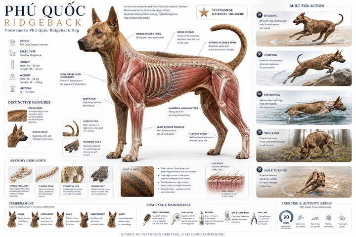 Infographic 3D về chó Phú Quốc