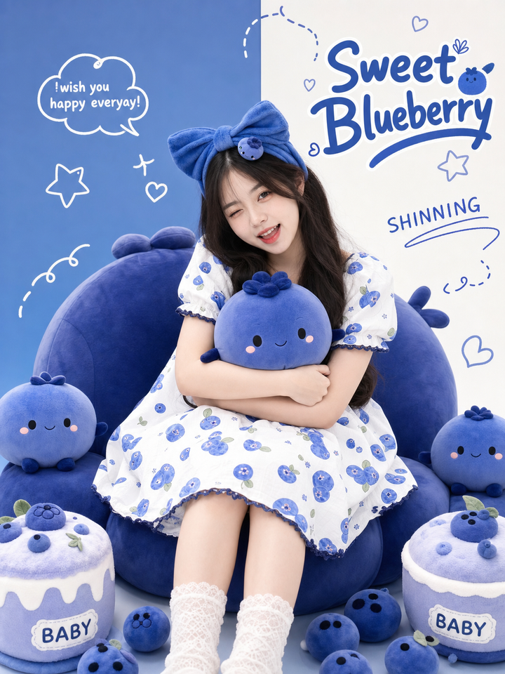 Poster cô gái chủ đề việt quất