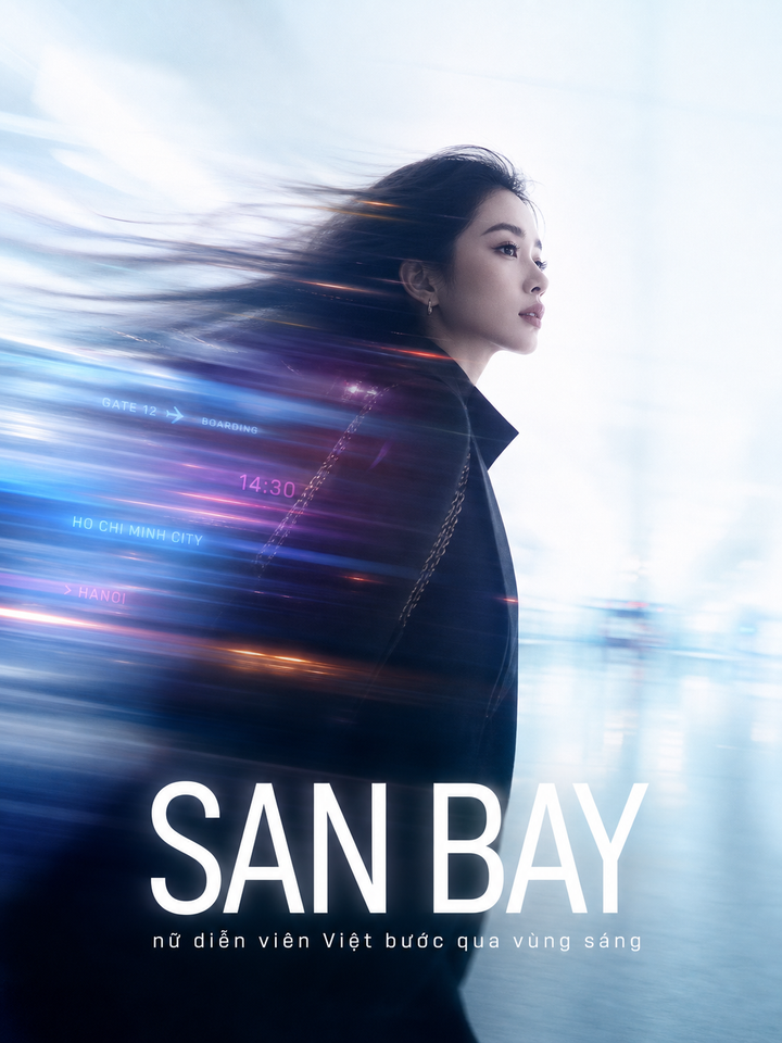 Chân dung sân bay với vệt tốc độ
