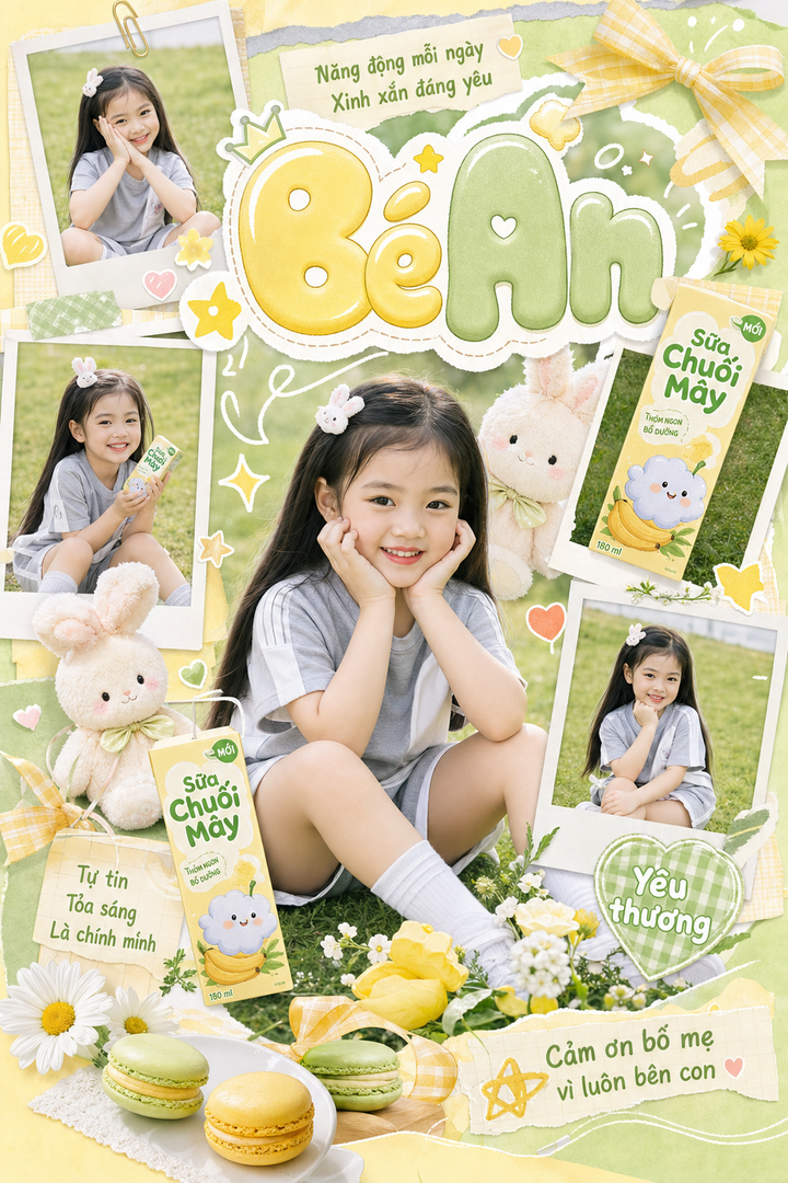 Poster scrapbook kawaii Bé An