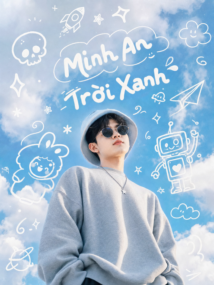 Chân dung Gen Z dưới trời xanh doodle