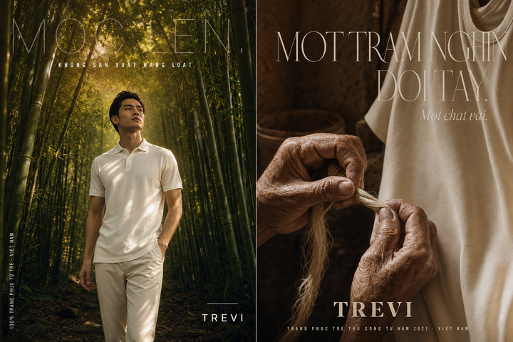 Poster thời trang tre TREVI trong rừng và xưởng thủ công
