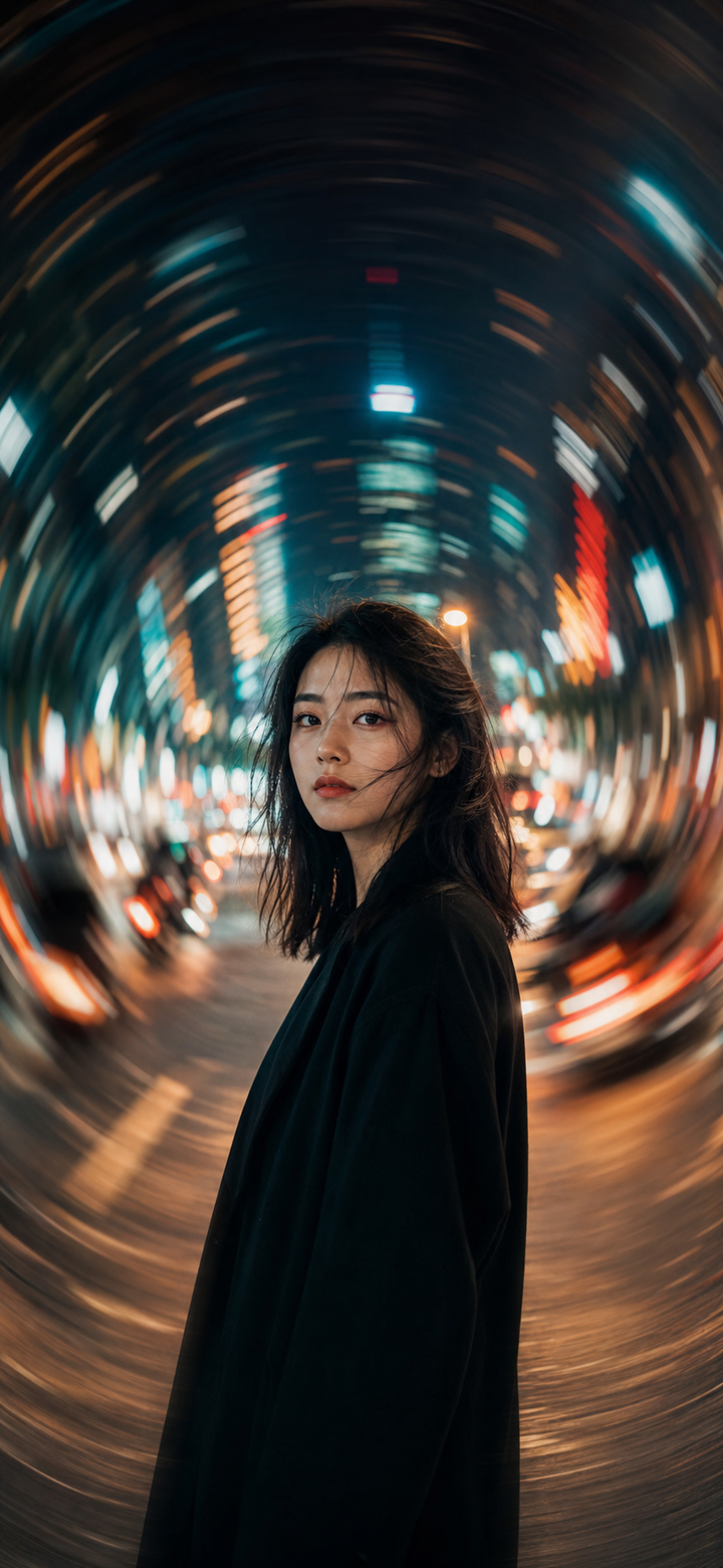 Chân dung giữa thành phố xoáy đêm